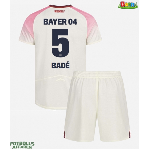 Bayer Leverkusen Loic Bade #5 Bortaställ Barn 2025-26 Kortärmad (+ Korta byxor)